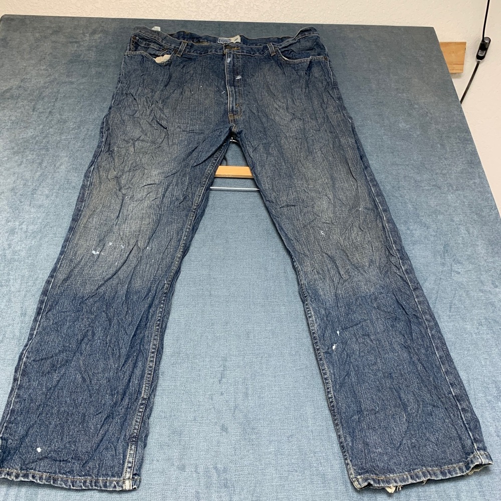 Signature By Levi Strauss & Co Jeans Mens 42x32 Blue Denim Cotton Loose Fit